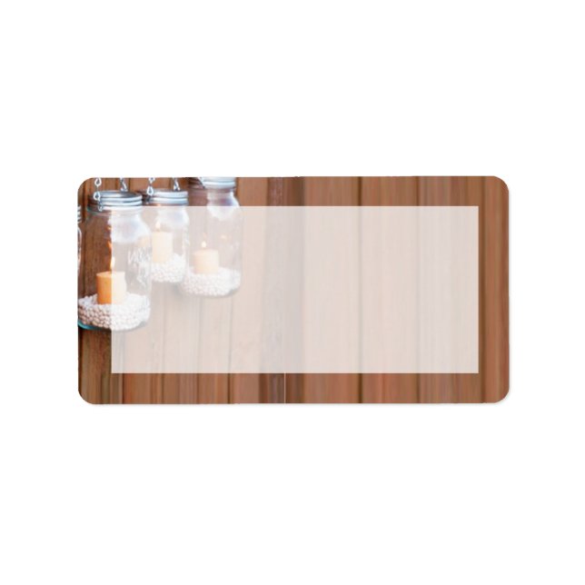 1.25"x2.75" Mailing Address Mason Jar Candle Light Label (Front)