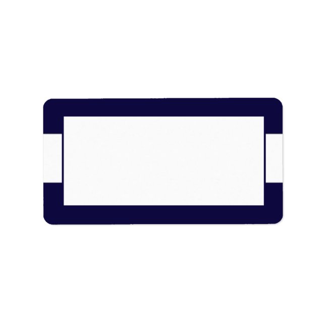 1.25"x2.75" Mailing Address Modern Stripe Navy Label (Front)