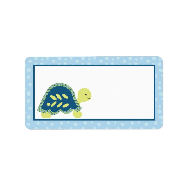 1.25"x2.75" Mailing Address Sea Turtle Reef Ocean Label (Front)