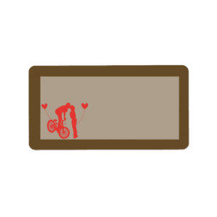 1.25"x2.75" Mailing Address Teen Love Couple Label