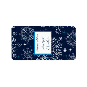 1.25" x 2.75" Hershey's Miniature Blue Stars Label