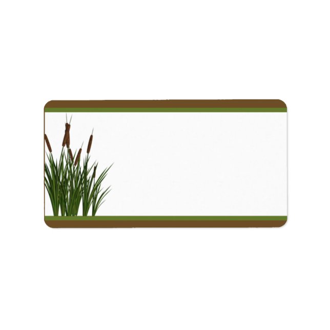 1.25" x 2.75" Mailing Address Cattail/Dragonfly in Label (Front)