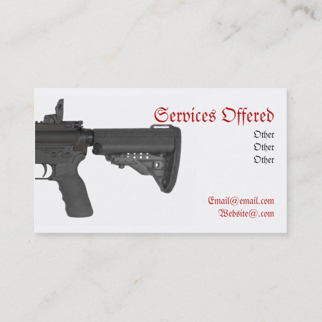 1/2 1/2 Ar-15 Business card (Back)