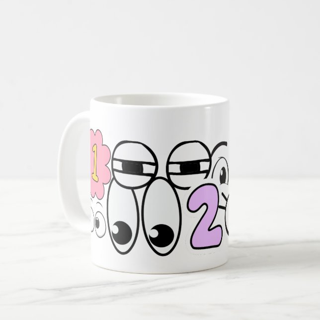 1,2,3 All Eyes on Me Teacher Mug (Front Left)