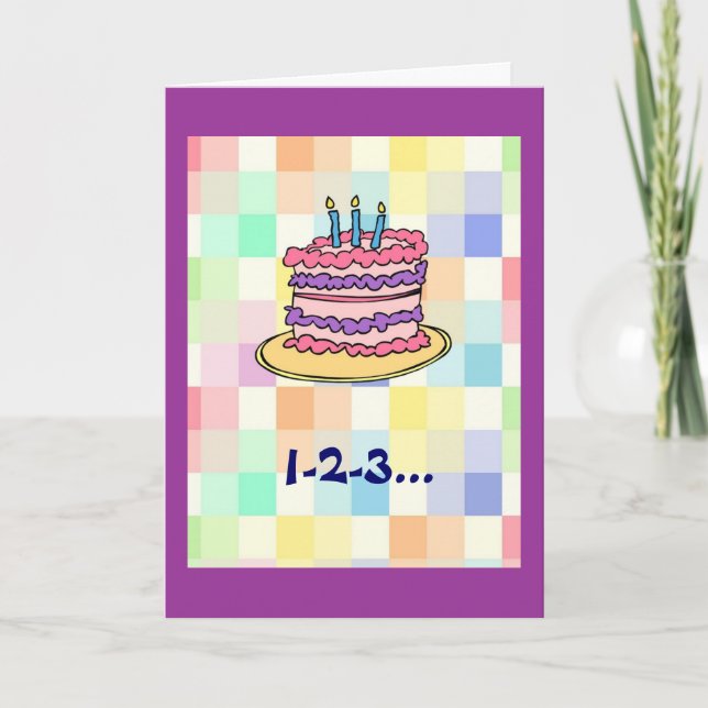 1-2-3...birthday ! card (Front)