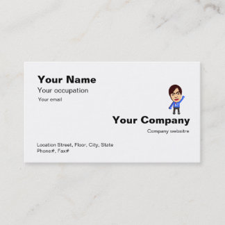 1-2-3 Easy To Made Plain White Business Card