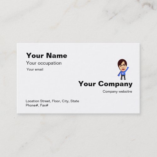 1-2-3 Easy To Made Plain White Business Card