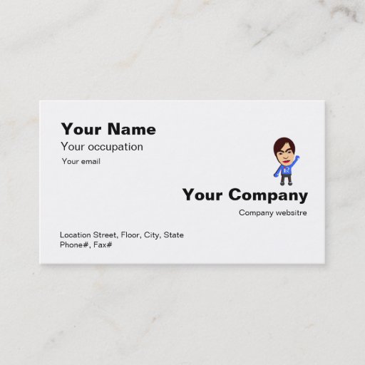 Customizable 1-2-3 Easy To Made Plain White Business Card