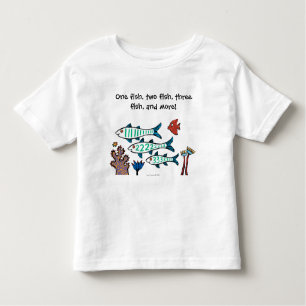 1, 2, 3 Fish with Little Fish and Coral Toddler T-shirt