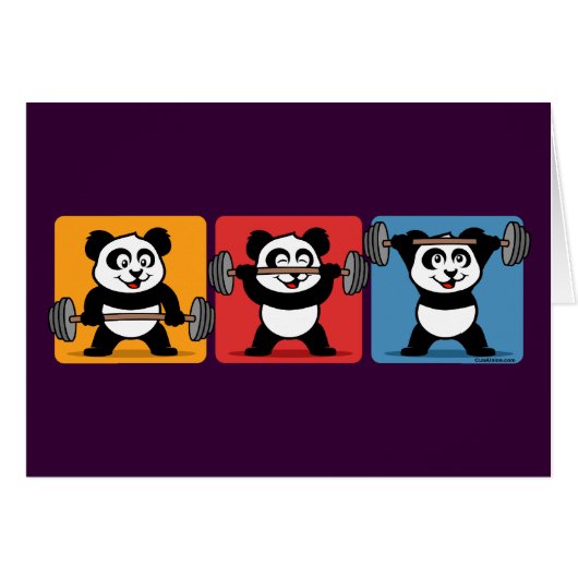 1-2-3 Weightlifting Panda Cards (Front Horizontal)