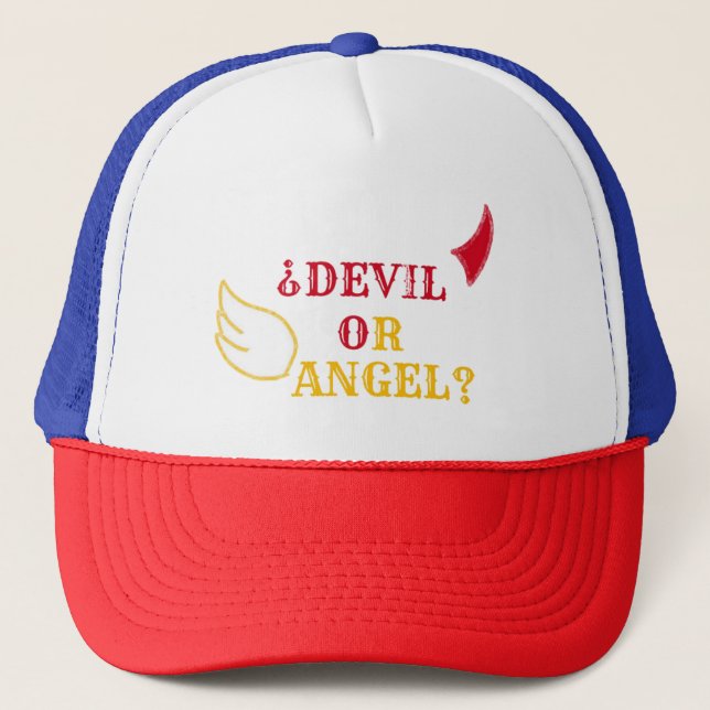 1/2 Angel 1/2 devil Demello hat (Front)