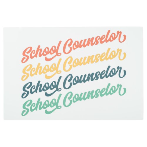 12_ Back To School Vintage School Counselor Metal Print