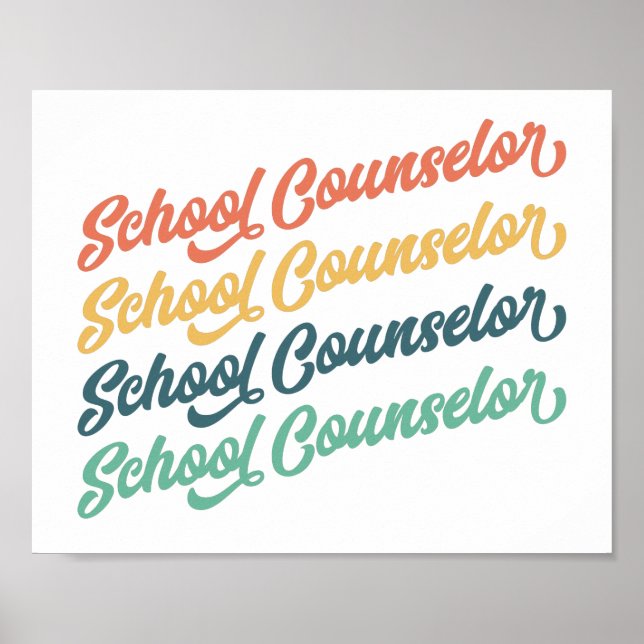 1/2- Back To School Vintage School Counselor Poster (Front)
