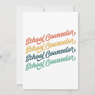 1/2- Back To School Vintage School Counselor Thank You Card