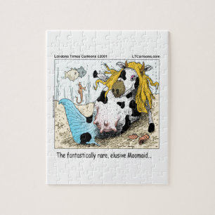 1/2 Cow 1/2 Mermaid Moomaid Funny Jigsaw Puzzle
