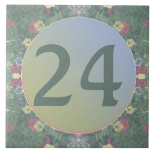 (1-2 Digits)House Number Tile Floral