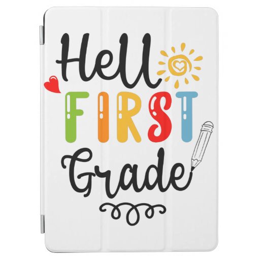 1/2- Hello First Grade Shirt, First Grade Student iPad Air Cover
