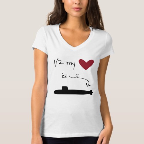 12 my heart is on a Submarine T_Shirt