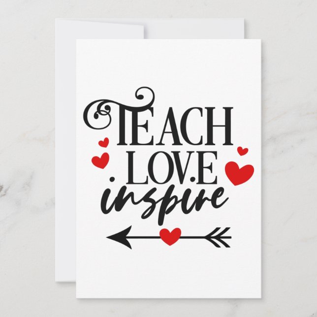 1/2 Teach Love Inspire Shirt kindergarten teachers Thank You Card (Front)