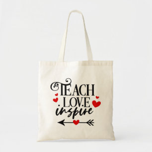 1/2 Teach Love Inspire Shirt kindergarten teachers Tote Bag