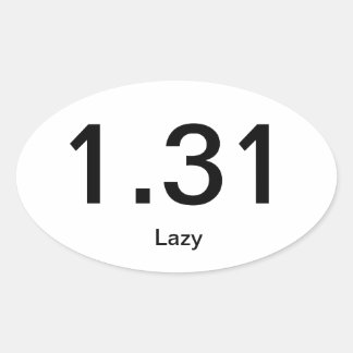 1.31 Lazy Oval Sticker