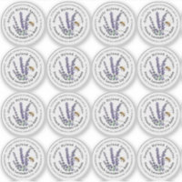 1.33" Lip Balm 0.5 oz Metal Tin Lid Label Lavender