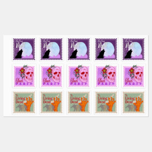 1/3 Wicked Halloween Stamp Collections Multi-Color Kids' Labels