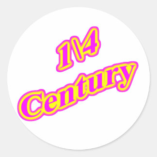 1\4 Century Magenta Classic Round Sticker