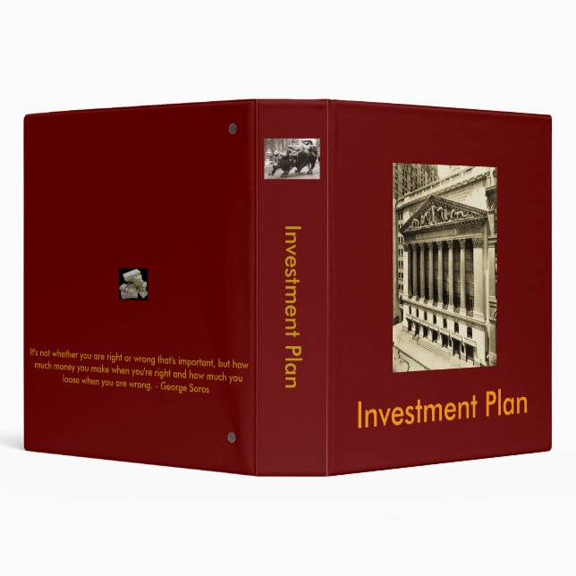 1.5" 3 Ring Binder for Investing (Background)