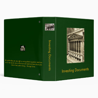 1.5" 3 Ring Binder for Investing Documents