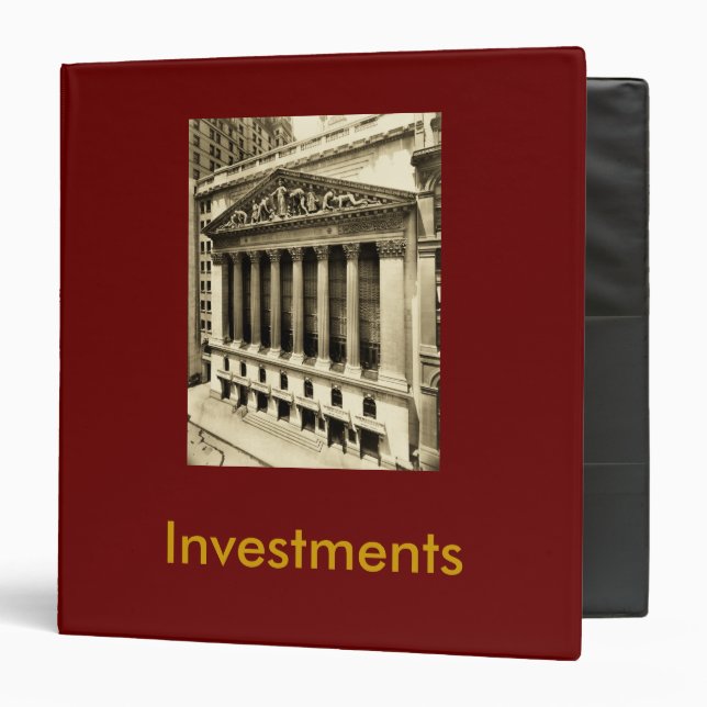 1.5" 3 Ring Binder for Investments (Front/Inside)
