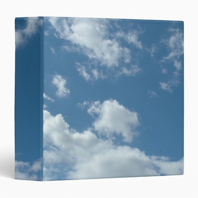 1.5" blue sky and white clouds 3 ring binder (Front/Spine)