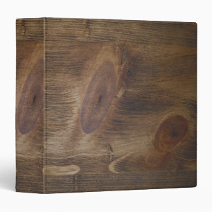 1.5" Brown Rustic Wood Look Background 3 Ring Binder