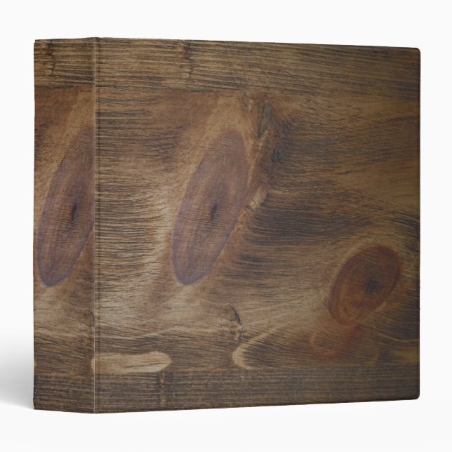 1.5" Brown Rustic Wood Look Background 3 Ring Binder (Front/Spine)
