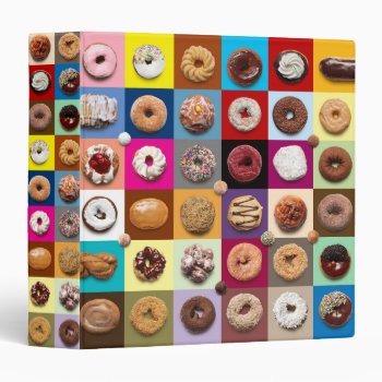 1.5" Colorful Donuts 3-ring Binder by Sugarbutters at Zazzle