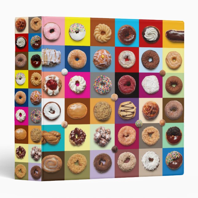 1.5" Colorful Donuts 3-ring binder (Front/Spine)
