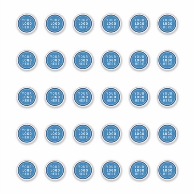 1.5" Company Logo Vinyl Sticker Template, 30 Count (Front)