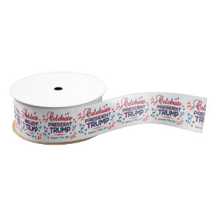 1.5" Grosgrain Ribbon Celebrating President Trump