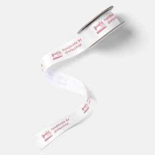 1.5" handmade by Custom Sewing clothing Labels Satin Ribbon