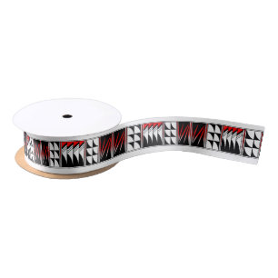 1.5 Inch Blessed Feathers in Red Satin Ribbon