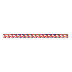1.5 inch Satin Ribbon Roll-U.S.A. Red/White & Blue