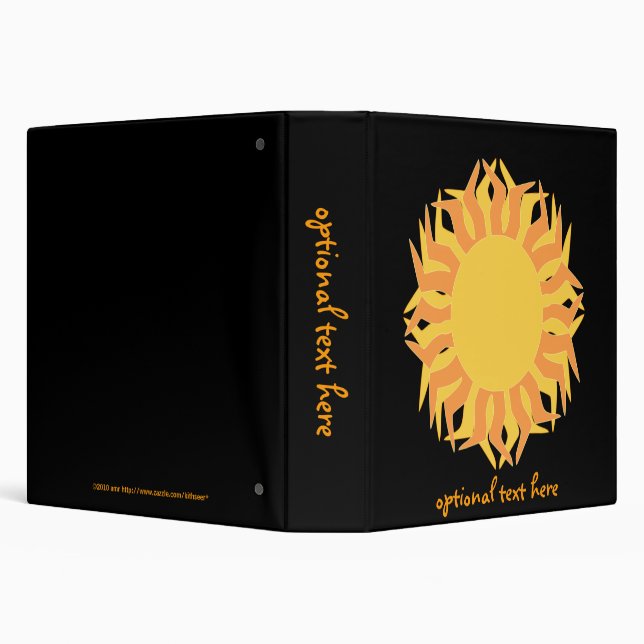 1.5 inch sized Yellow, Orange, Black binder (Background)