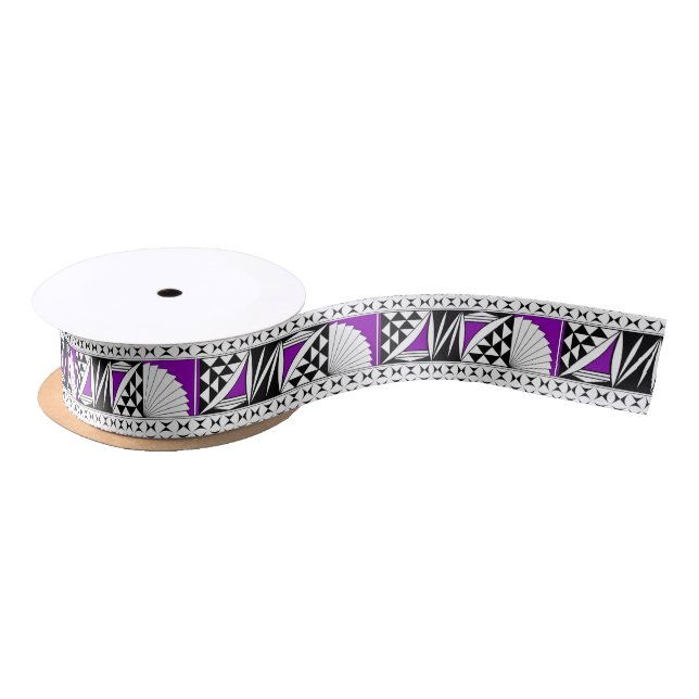 1.5 Inch Southwest Native Sunrise in Purple Satin Ribbon (Spool)
