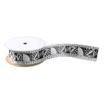 1.5 Inch Southwest Sunrise in Charcoal Satin Ribbon