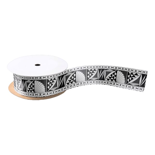 1.5 Inch Southwest Sunrise in Charcoal Satin Ribbon (Spool)