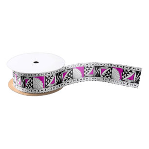 1.5 Inch Southwest Sunrise in Pink Satin Ribbon