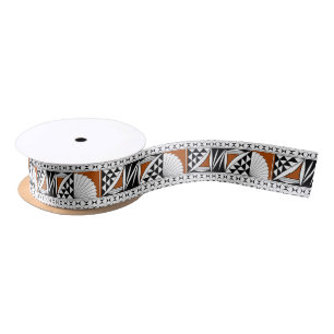 1.5 Inch Southwest Sunrise in Rust Satin Ribbon