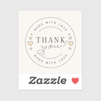 1.5 inches 50 pieces glossy THANK YOU stickers