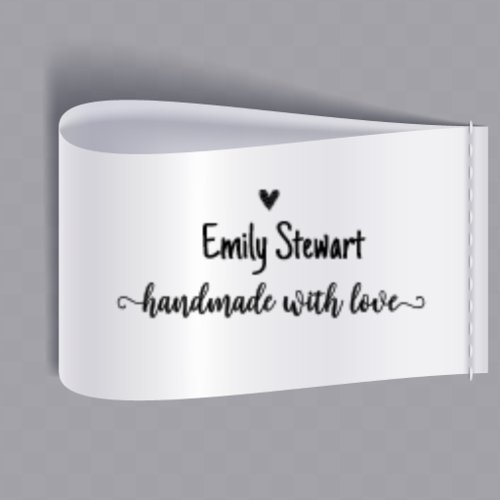 1.5 inches handmade with love foldable Ribbon