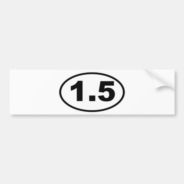 1.5 Mile Bumper Sticker (Front)